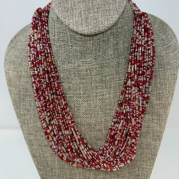 💖Estate Sale! Himalayan Gems Potay Necklace Berry - Picture 1 of 1